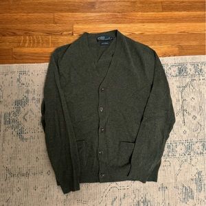 Cashmere V-neck Green Polo Ralph Lauren cardigan